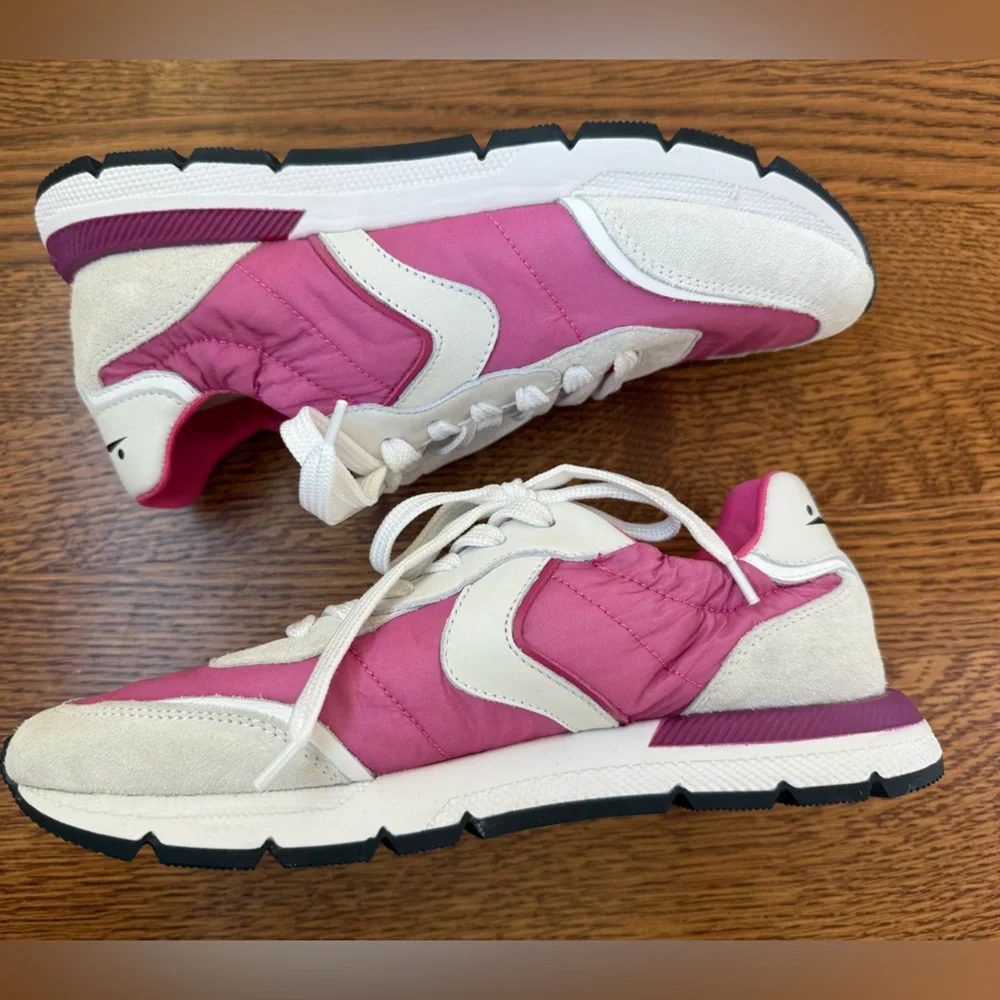 VOILE BLANCHE Storm Sneakers Pink Trainers Running Shoes Suede‎ Luxury 37